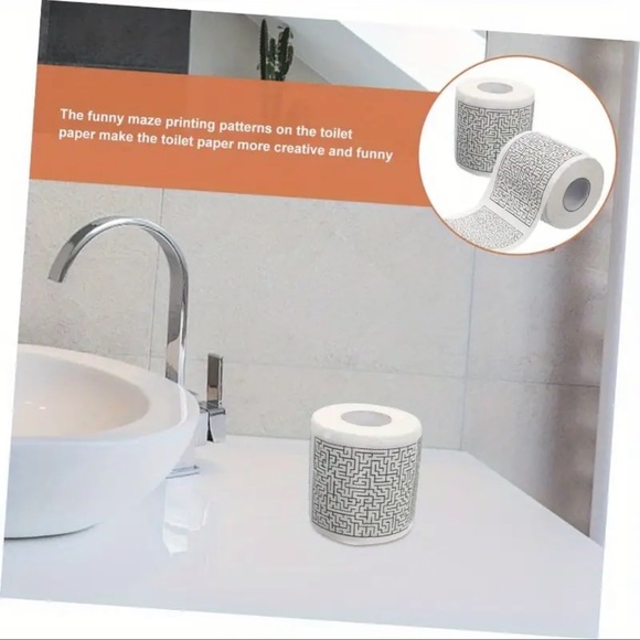 Maze Toilet Paper, Game Printed Toilet Paper Rolls-High-Quality Wo… - Picture 3 of 7